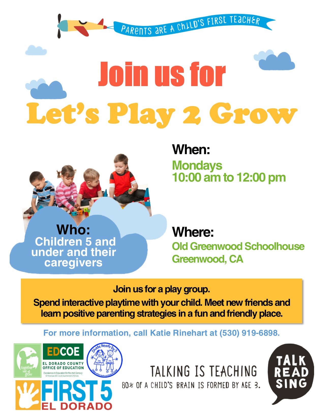 Picture of 'Let's Play 2 Grow' flyer